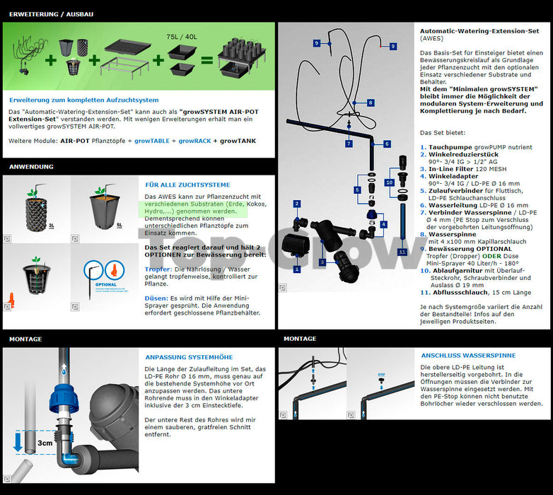 Automatic Watering 1.2 / Erweiterungsset | Top-Grow