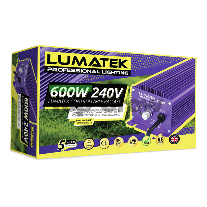 Lumatek Vorschaltgerät 600 Watt (dimmbar & steuerbar) | Top-Grow